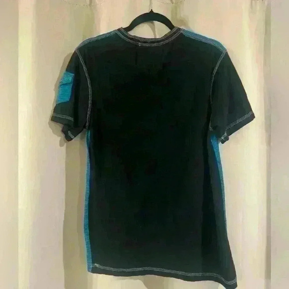 Men’s Blue Distortion T-Shirt - Picture 2 of 7